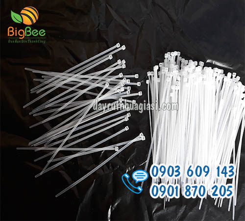 Dây rút nhựa trắng 15cm (1.5 tấc) giá sỉ