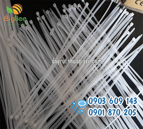 Dây rút nhựa trắng 3 tấc 8 li giá rẻ