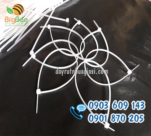 Dây rút nhựa trắng 5x300mm (30cm) giá sỉ rẻ tại TP.HCM