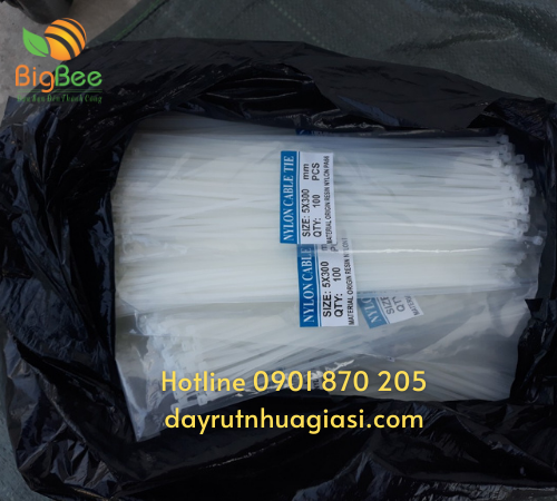 Dây rút nhựa trắng 5x300 tại Thu Hồng