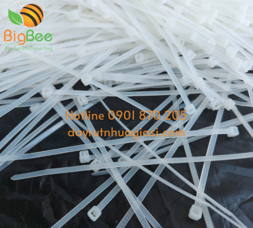 Dây rút nhựa trắng bản nhỏ chỉ 1.2 tấc