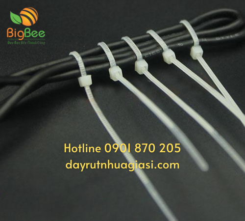 Dây rút nhựa trắng buộc dây điện dây cáp quang