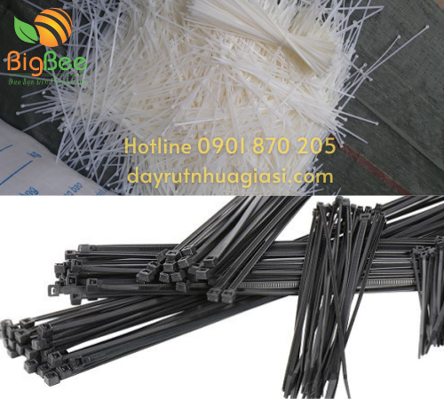 Dây rút nhựa trắng và đen giao hàng tận nơi giá rẻ