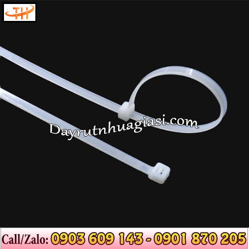 Dây thít nhựa tháo mở được màu trắng Dây thít nhựa tháo mở được màu trắng