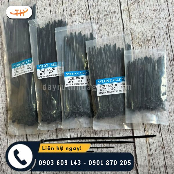 Dây rút nhựa với đầy đủ kích cỡ Dây rút nhựa với đầy đủ kích cỡ