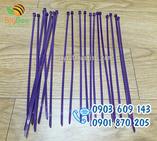Dây rút nhựa 8x300mm màu tím uy tín tại miền Nam