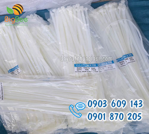 Dây rút nhựa trắng 10x500mm (5 tấc 10 li) giá tốt nhất