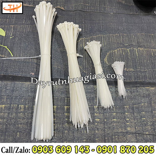 Dây rút nhựa màu trắng đủ cỡ Dây rút nhựa màu trắng đủ cỡ