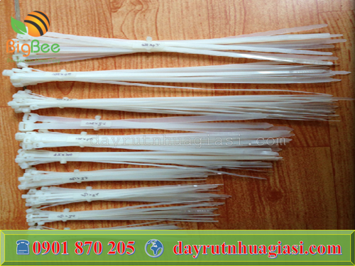 Dây rút nhựa màu trắng 1 tấc - 5 tấc