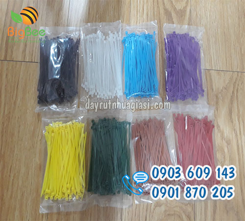 Dây thít nhựa màu 1 tấc sỉ rẻ