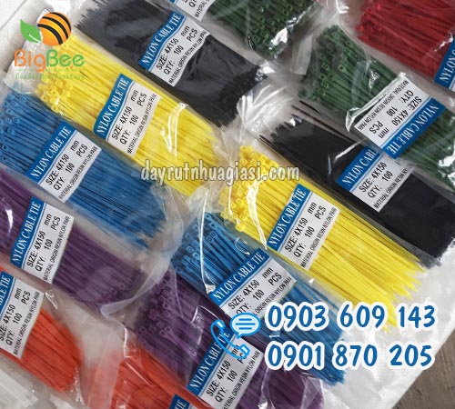 Dây thít nhựa 4x150mm màu giá tại xưởng TP.HCM