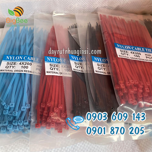 Dây thít nhựa đủ màu 2 tấc buộc cây cảnh giá rẻ