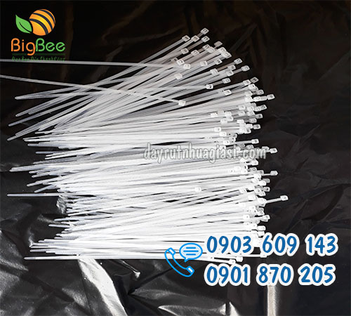 Dây thít nhựa 35cm (3.5 tấc) trắng sỉ rẻ