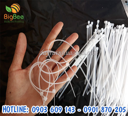 Dây thít nhựa trắng giá rẻ ưu đãi