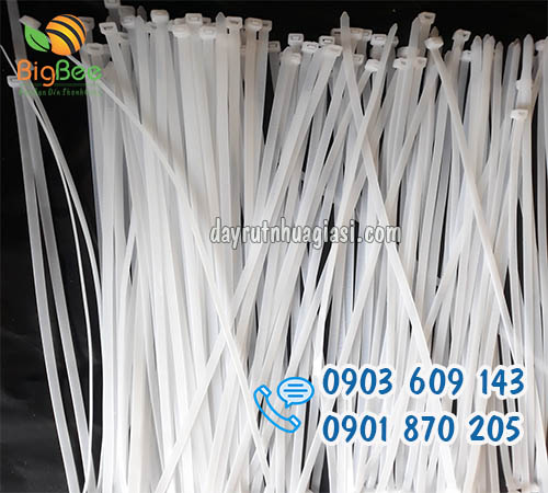 Dây thít nhựa trắng 30cm (3 tấc) giá rẻ tại HCM