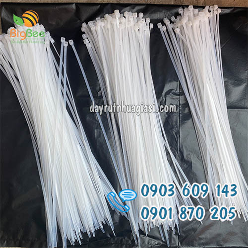 Dây thít nhựa trắng 4 tấc 8li giá tại kho