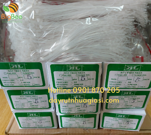 Dây treo nhãn mác bằng nhựa 5 inch đầu xỏ nhọn