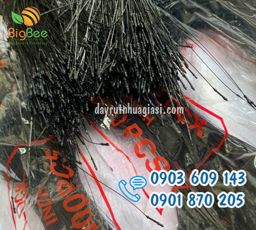 Dây treo tag bằng nhựa màu đen đầu tròn sỉ rẻ