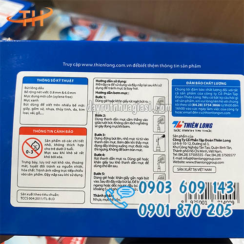 Bút lông dầu Thiên Long 10 cây/hộp giá sỉ rẻ