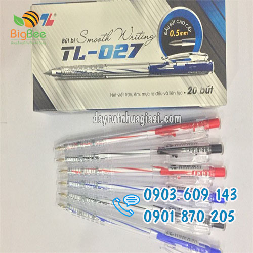 Bút bi Thiên Long 3 màu xanh, đỏ, đen giá sỉ rẻ. uy tín