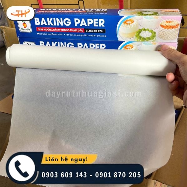 Giấy nến cuộn Baking Paper được phủ lớp chống dính cao cấp Giấy nến cuộn Baking Paper được phủ lớp chống dính cao cấp