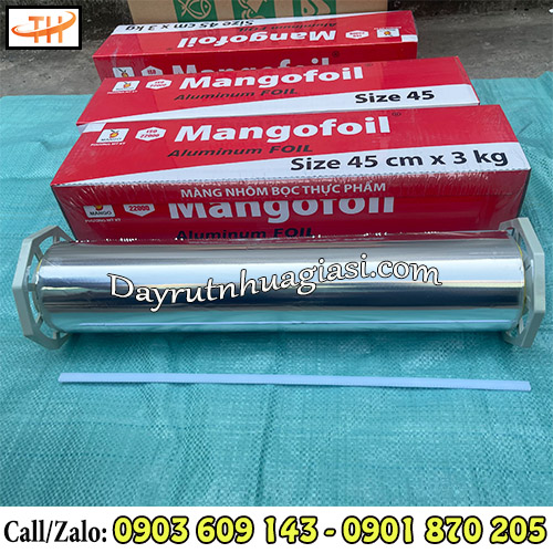 Giấy bạc nướng có bánh xe, dao cắt tiện lợi Giấy bạc nướng có bánh xe, dao cắt tiện lợi