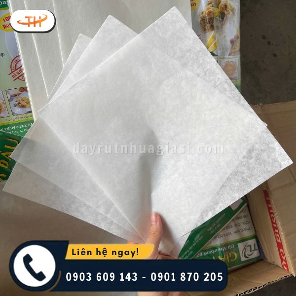 Giấy thấm dầu làm từ 100% bột giấy nguyên sinh Giấy thấm dầu làm từ 100% bột giấy nguyên sinh