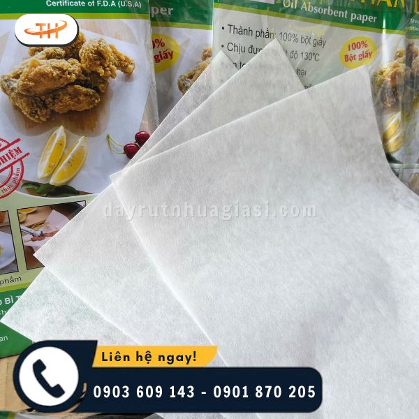 Giấy thấm dầu thực phẩm được sản xuất từ bột giấy tinh khiết Giấy thấm dầu thực phẩm được sản xuất từ bột giấy tinh khiết