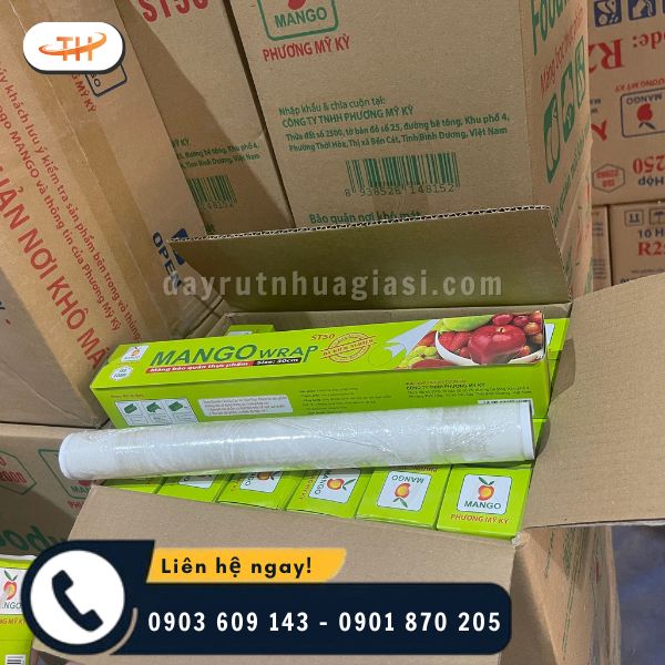 Màng bọc thực phẩm Mango size 30cm x 9m Màng bọc thực phẩm Mango size 30cm x 9m