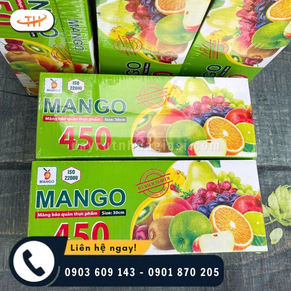 Màng bọc thực phẩm với kích thước 450x30cm tiện dụng Màng bọc thực phẩm với kích thước 450x30cm tiện dụng