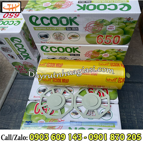 Màng bọc thực phẩm Ecook 30cm x 650m Màng bọc thực phẩm Ecook 30cm x 650m