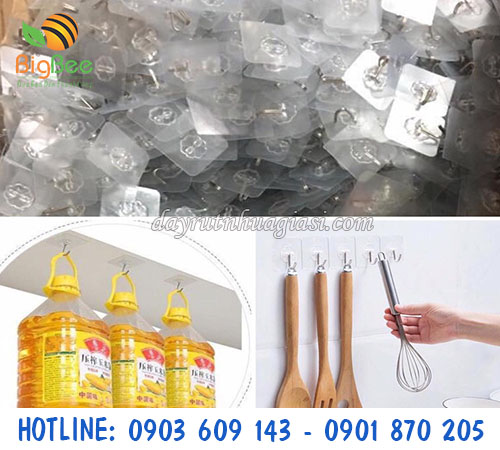 Móc dán tường giá rẻ, chịu lực treo đồ dùng trong gia đình