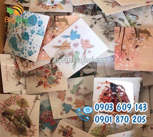 Móc dán tường in hình họa tiết sỉ lẻ