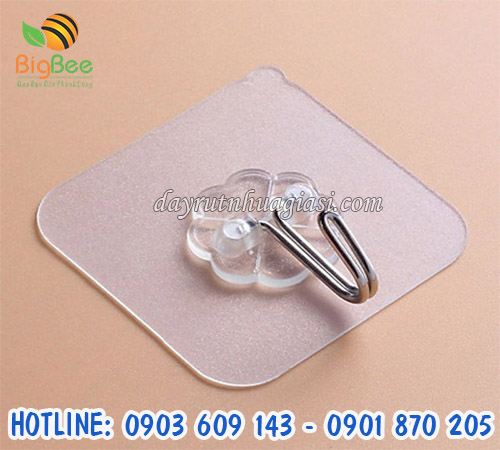 Bán móc dán tường màu trắng 6x6cm giá rẻ