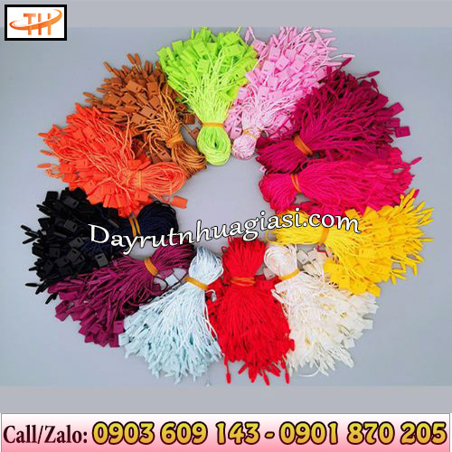 Dây treo nhãn mác bằng chỉ đủ màu Dây treo nhãn mác bằng chỉ đủ màu