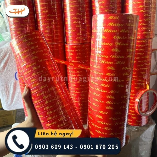 Thu Hồng chuyên sỉ băng keo chúc mừng năm mới cho mùa Tết Thu Hồng chuyên sỉ băng keo chúc mừng năm mới cho mùa Tết