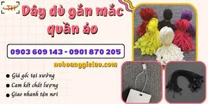 Dây dù gắn mác quần áo sỉ rẻ tại HCM