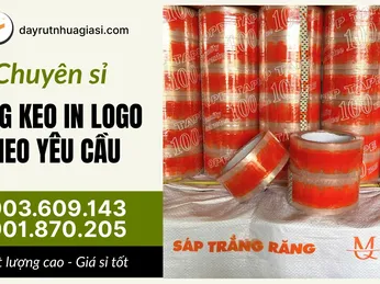 Đặt băng keo in logo theo yêu cầu sắc nét giá tốt