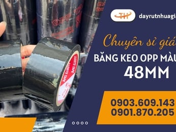 Xưởng sỉ băng keo OPP màu đen 48mm siêu dính với giá gốc tận kho