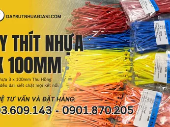 Dây thít nhựa 3*100mm giá sỉ cực rẻ, giao hàng nhanh