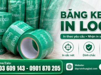 Băng keo in logo thương hiệu giá sỉ, nhận in số lượng lớn