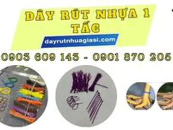 Phân phối dây rút nhựa 1 tấc nhiều màu giá rẻ