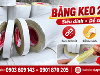 Băng keo 2 mặt dầu vàng siêu dính giá sỉ tại TPHCM