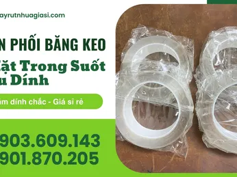 Băng keo 2 mặt trong suốt siêu dính - Giá sỉ tốt, giao nhanh