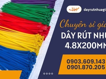 Bỏ sỉ dây rút nhựa đủ màu 4.8x200mm bền dẻo chịu nhiệt