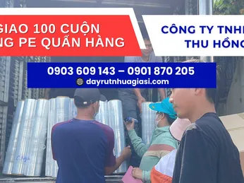 Giao 100 cuộn màng PE quấn hàng