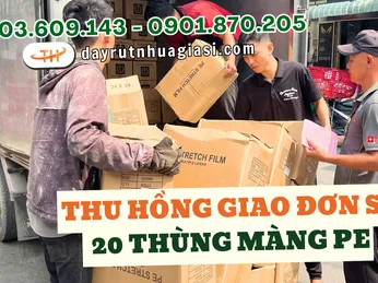 Vận chuyển 20 thùng màng PE an toàn, giá sỉ uy tín