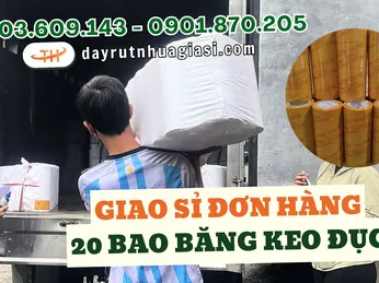 Hoạt động giao 20 bao băng keo đục sỉ tại Thu Hồng