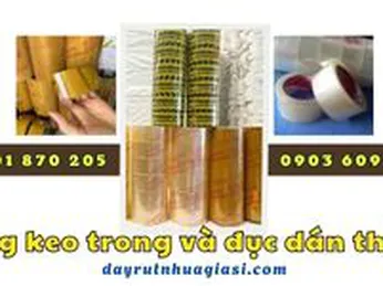 Sỉ rẻ băng keo dán thùng trong và đục tại HCM