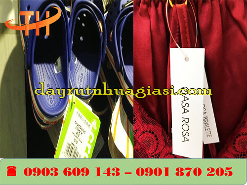 Dây treo nhựa gắn nhãn mác cho hàng may mặc